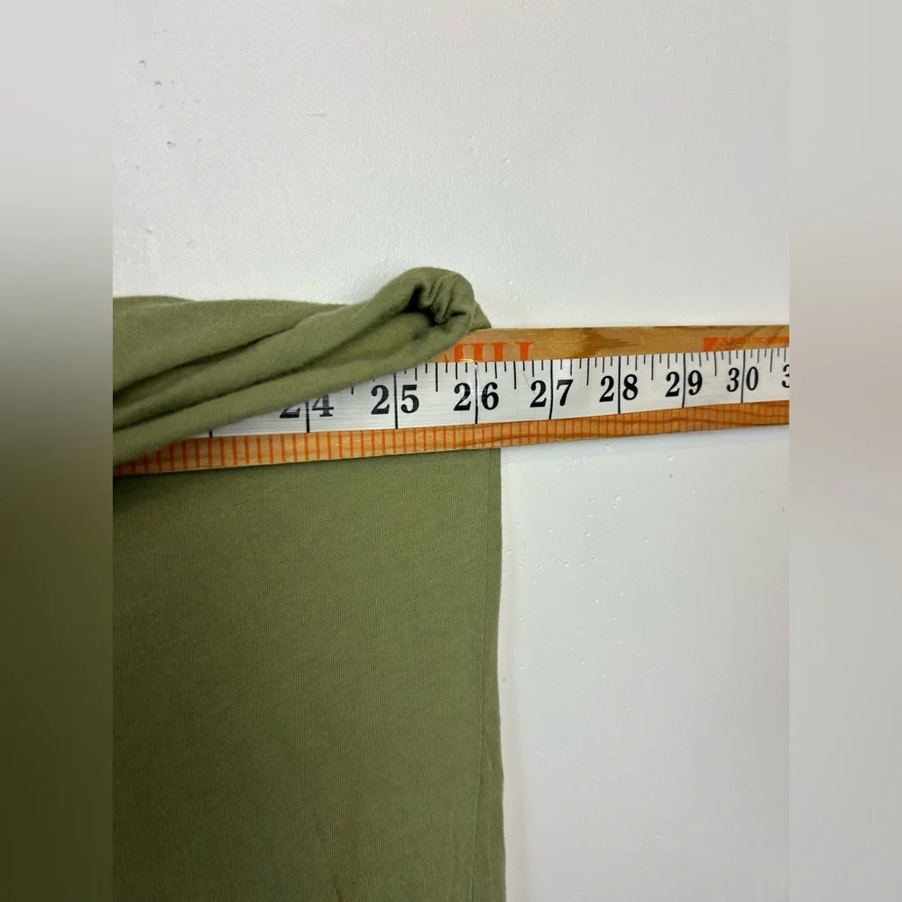 Sold Synergy Maxi Dress Women L 100% Organic Cotton Elegant Green Slip Sleeveles - Picture 8 of 12